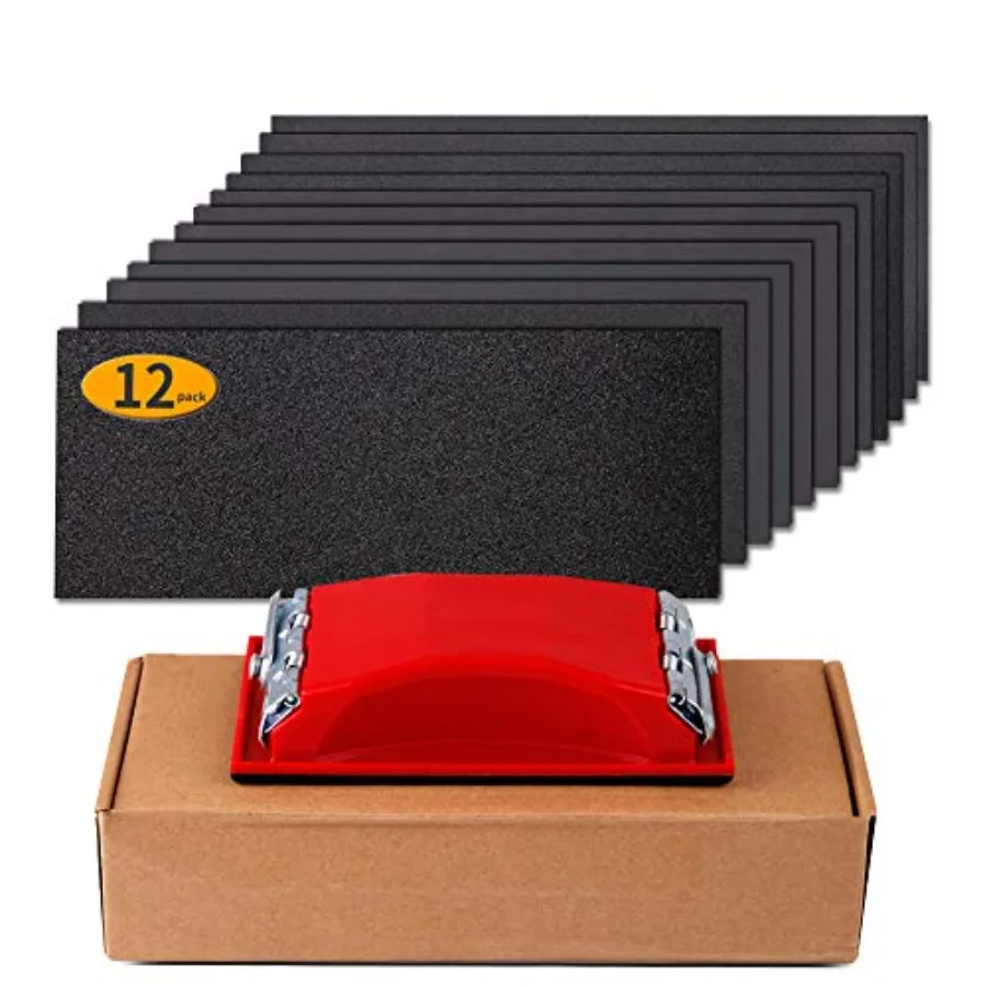 

Sand Paper 120 to 2500 Fine Grit Sandpaper Assortment Pack with Sanding Block Sander Wet Dry Waterproof Abrasive Sandpaper Shee