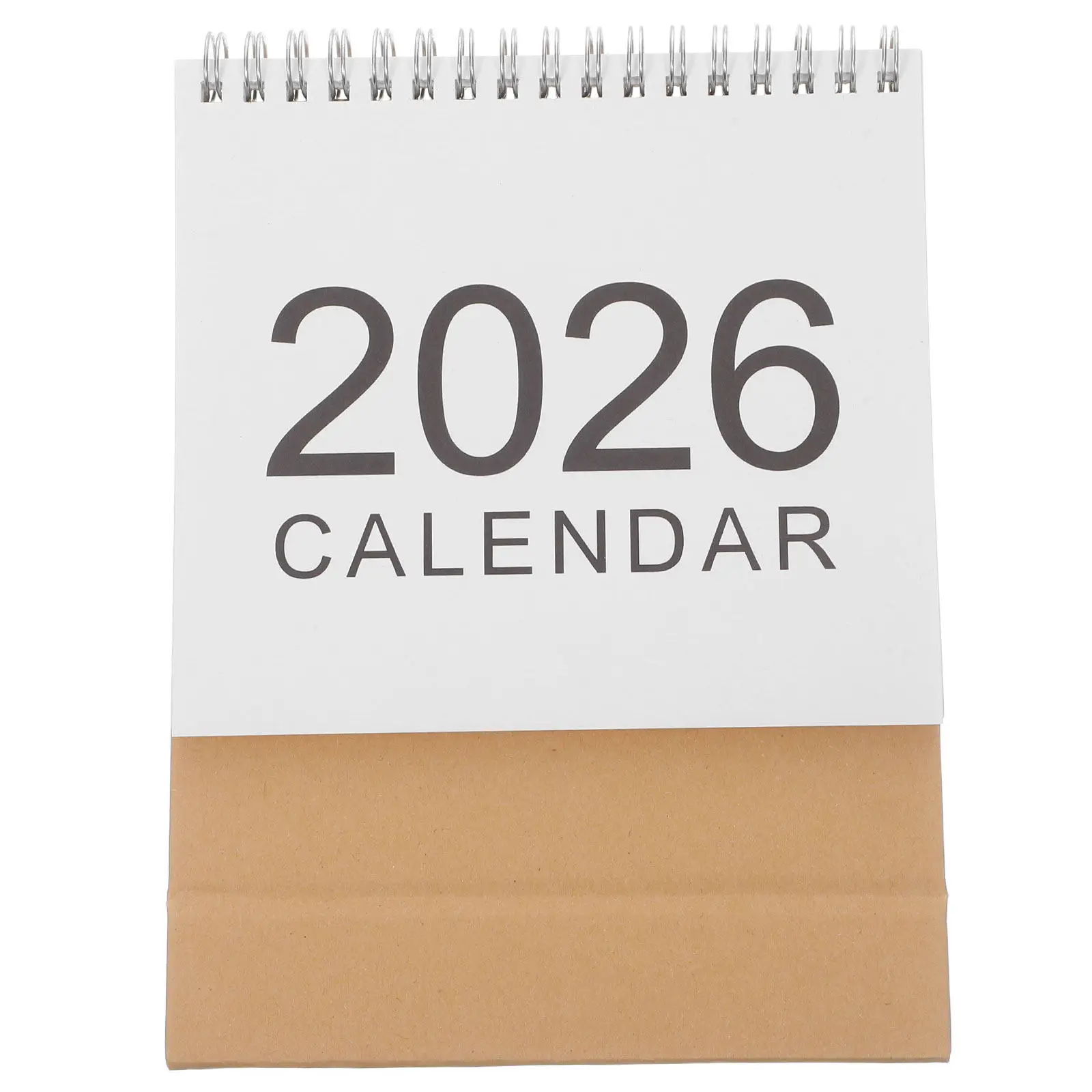 

2026 Mini Desk Calendar Compact Standing Flip Design Thick Bleed Proof Paper Daily Planner for Students Office Desk Decor Yearly