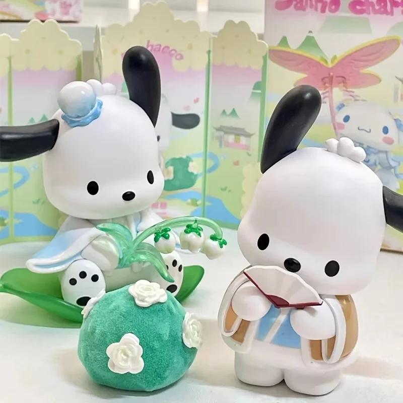 

Новый Miniso Sanrio Rhyme Flower Clothes Blind Box Kuromi Pochacco Cinnamoroll Cute Mystery Bag Melody Фигурка-сюрприз в подарок