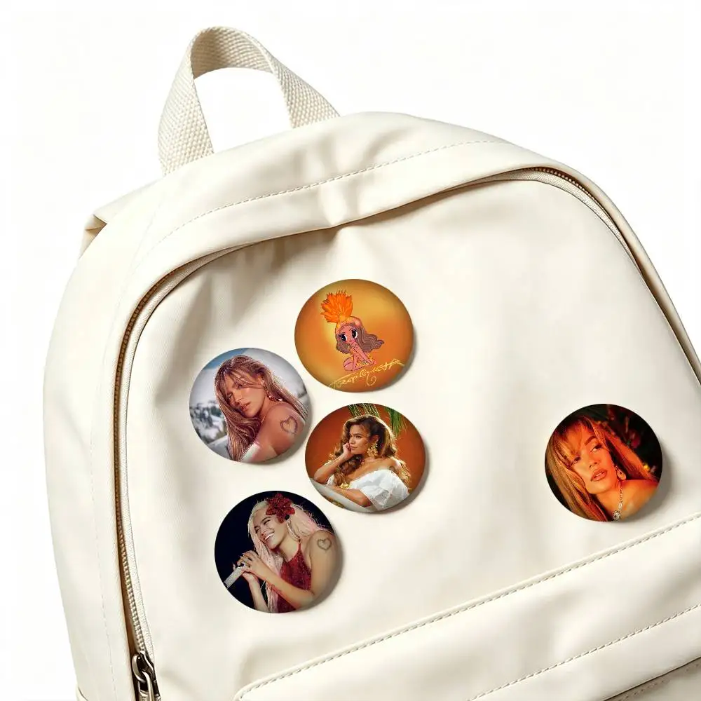 K-Karol G Pop Singer 25mm 32mm 44mm 58mm 75mm Brooches Badges Pins for Accessories Gift