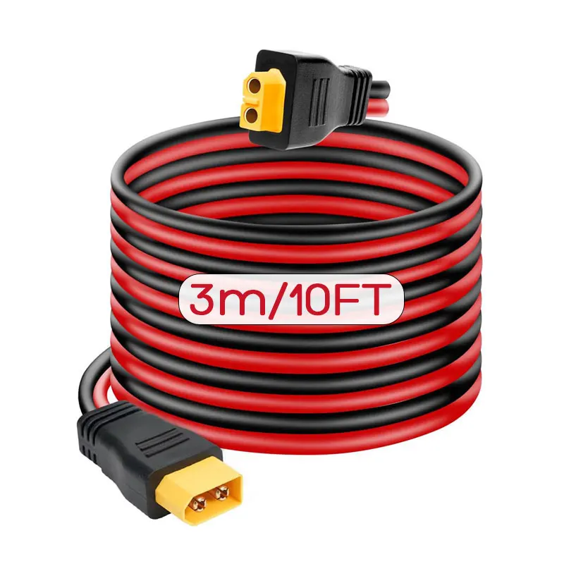 6m 3m 1,5m 12AWG XT60 Stecker auf XT60 Buchse Ladekabel für ALLPOWERS R600 R1500 R2500 Ecoflow River Delta Etc. Solargenerator