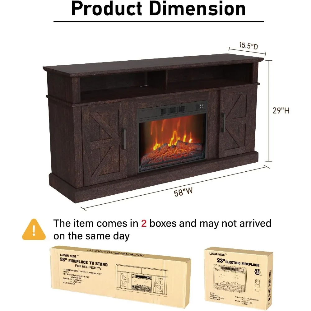 US TV Stand for TVs Up to 65