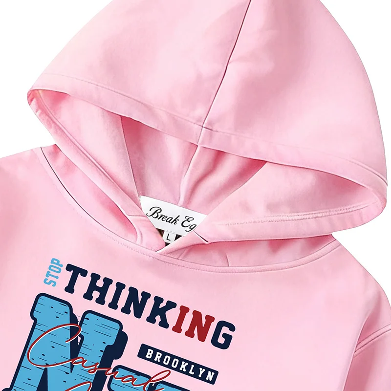 Felpa con cappuccio grafica con stampa di lettere NY da donna, vestibilità ampia, in poliestere, leggera, primavera autunno