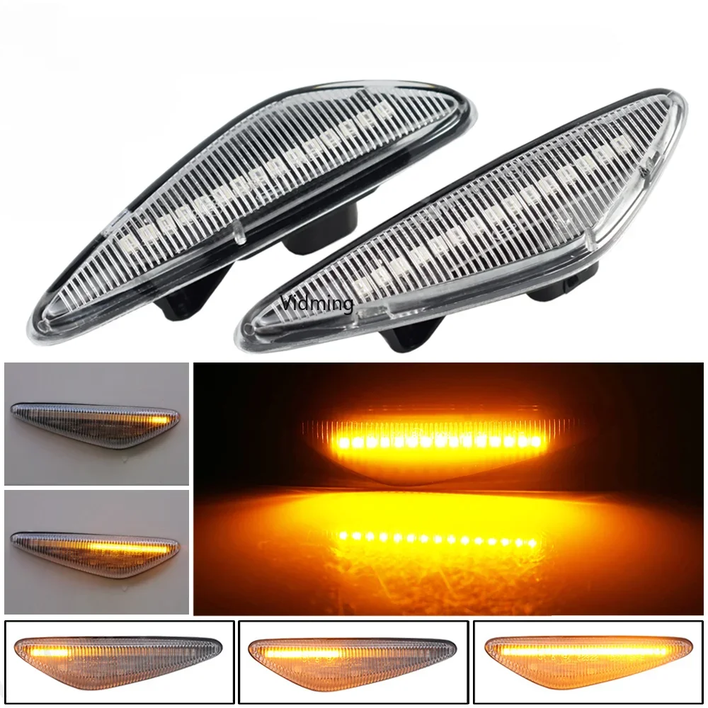 

2X Dynamic Smoke LED Side Marker Turn Signal Lamp Light For Mazda MX-5 RX8 08-12 6 Atenza GH 10-13 5 Premacy CW Fiat 124 Spider