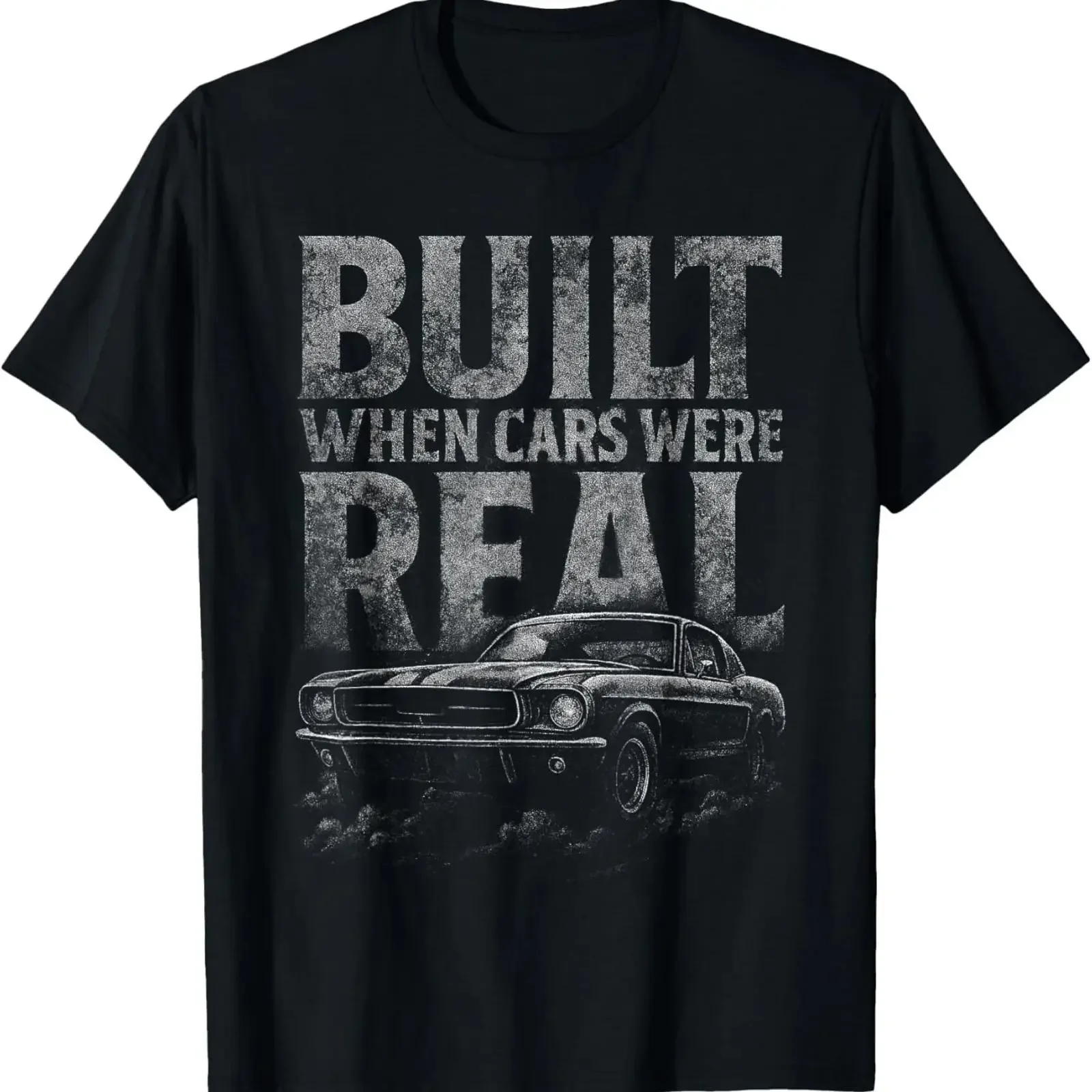 T Shirt Built When Cars were Real lustig alt Oldtimer Liebhaber Geschenk  vintage Washed Comfortable streetwear Stylish homme