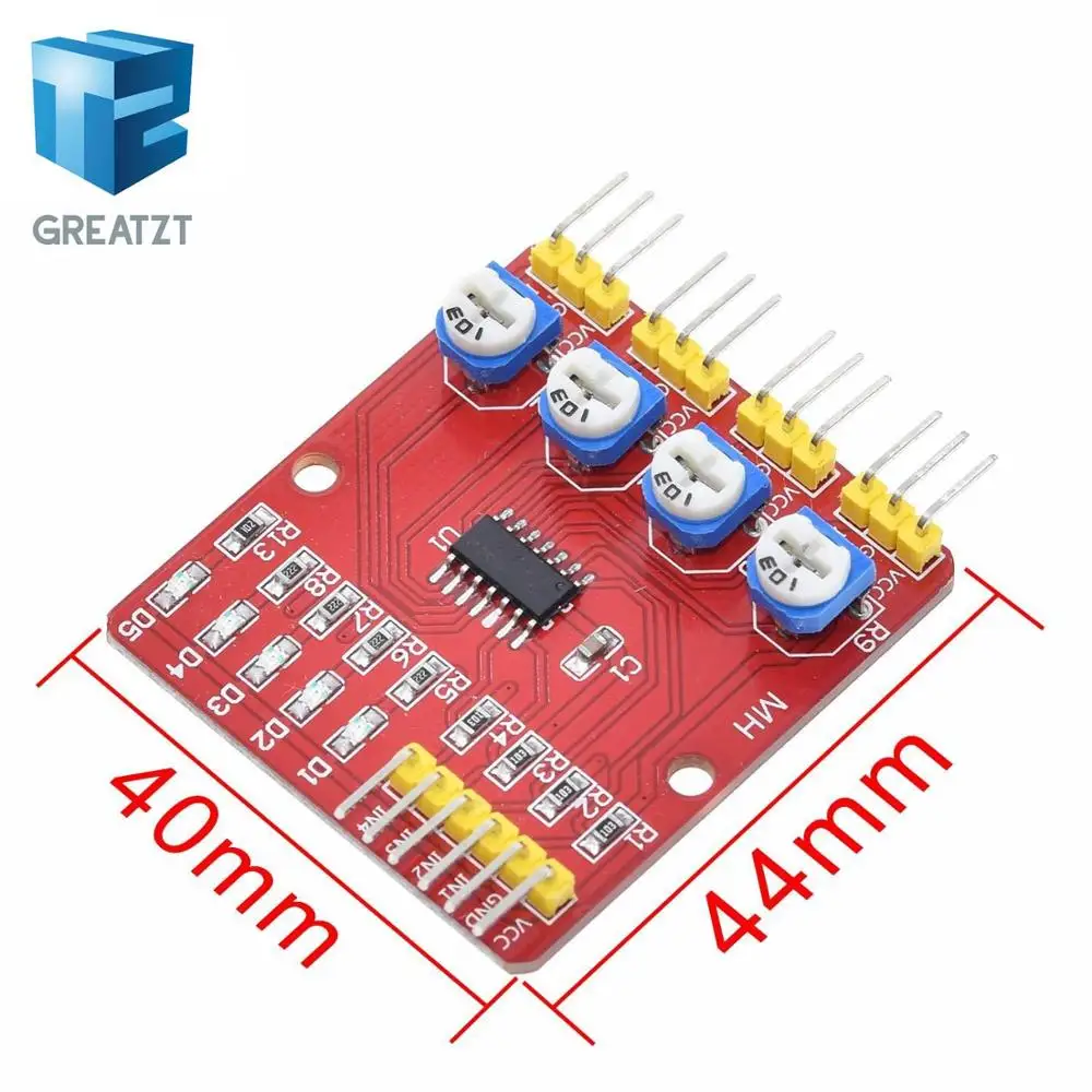 F233-01 Four-way infrared tracing / 4 channel tracking module / transmission line / obstacle avoidance / car / robot sensors