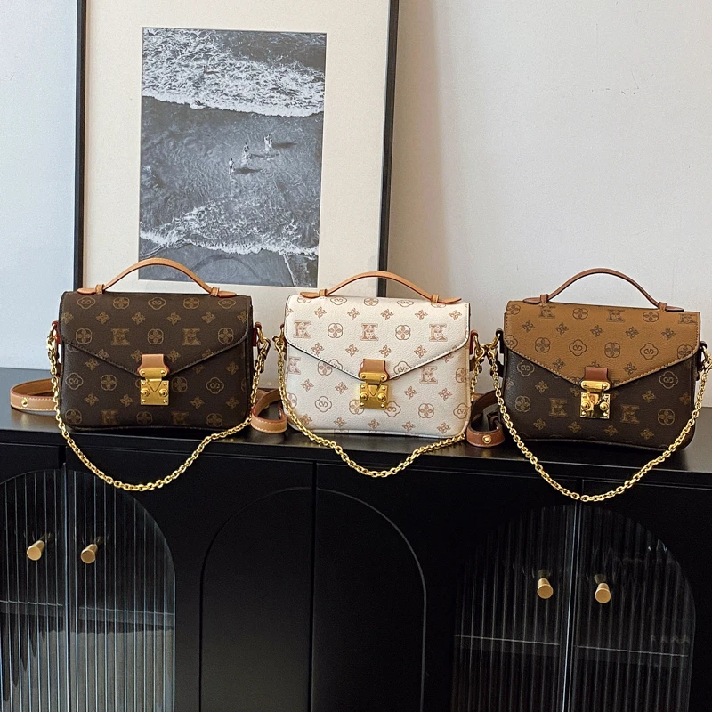 

Элегантная женская кожаная сумка через плечо, роскошная дизайнерская сумка через плечо, классическая большая сумка, винтажная мода