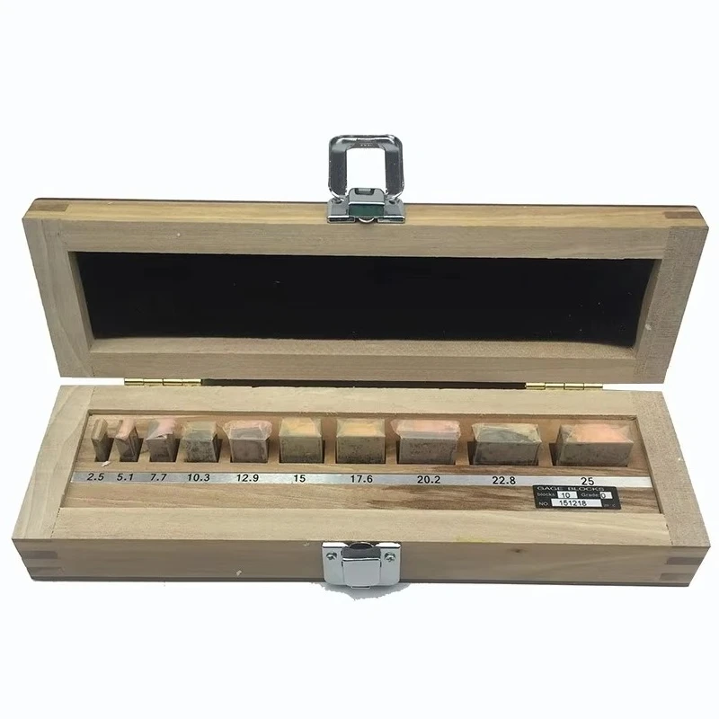 0-25mm 0 Grade Micrometer Inspection Block Gauge Set Steel Gage Blocks 10pcs/set