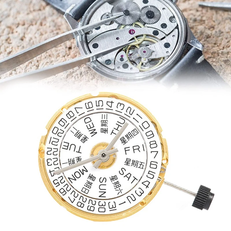 2836 Watch Movement With Week Plate +Calendar Plate High-Precision Automatic Mechanical Movement