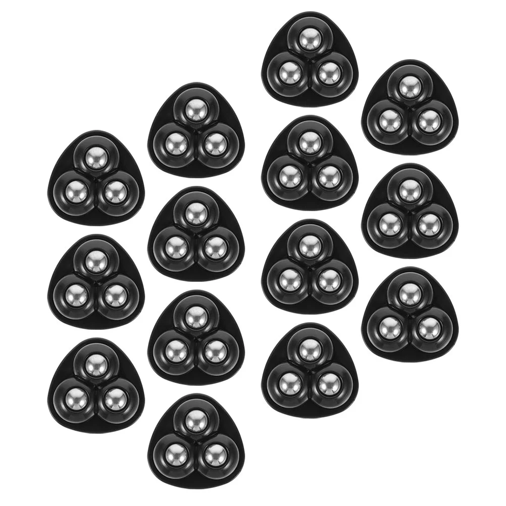 14 Pcs 도르래 기본 소형 보관함 가전 제품 용 회전 캐스터 미니 바퀴 볼 강철 접착제 주방 끈적