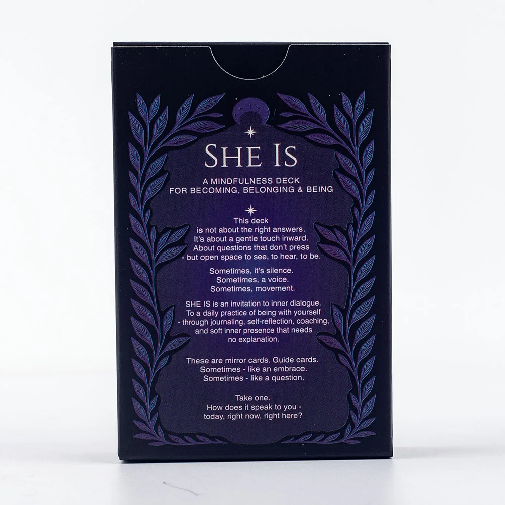 SHE IS Mindfulness Self-Care Cards Inner Dialogue  Self-Reflection Tool for Becoming & Belonging Interactive Board Playing Game