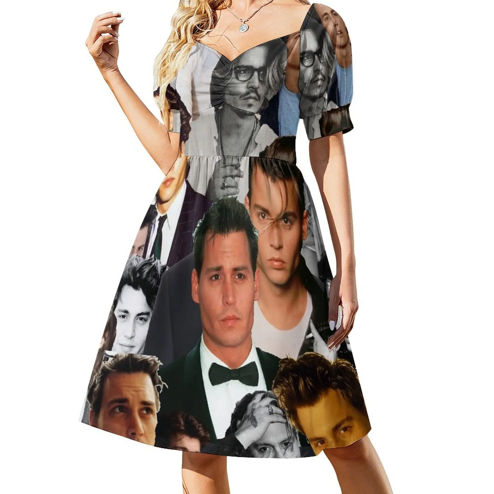 

Johnny Depp Collage Short-Sleeved Dress prom clothes Dresses for wedding party dress sexy dress