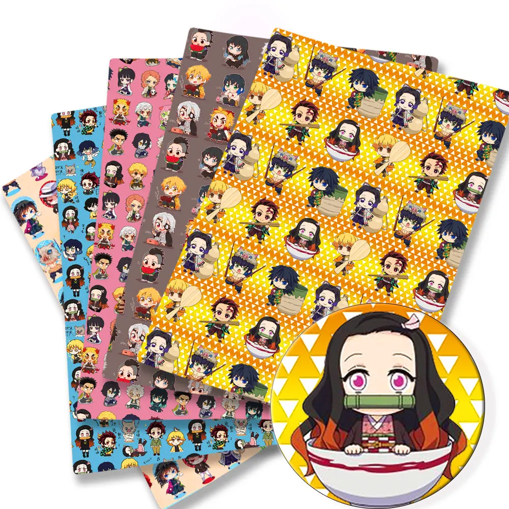 

Demon Slayer fabric Cartoon Hot DIY 140x50CM Polyester cotton Fabrichandmade sewing patchwork printed fabric fabric