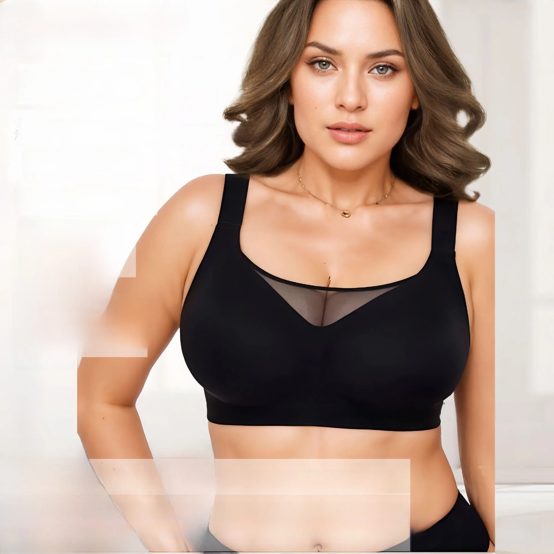 

Large Size Comfortable Sports Bra No Trace Anti-Sagging Underwear Cross-Border Long Sve Men's Set for Autumn in China