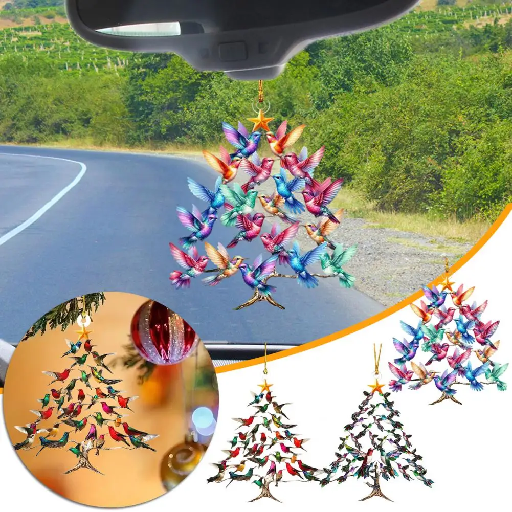 

Acrylic Hummingbird Hanging Decoration Double-sided Hummingbird Ornament Colorful Hummingbird Christmas Ornaments