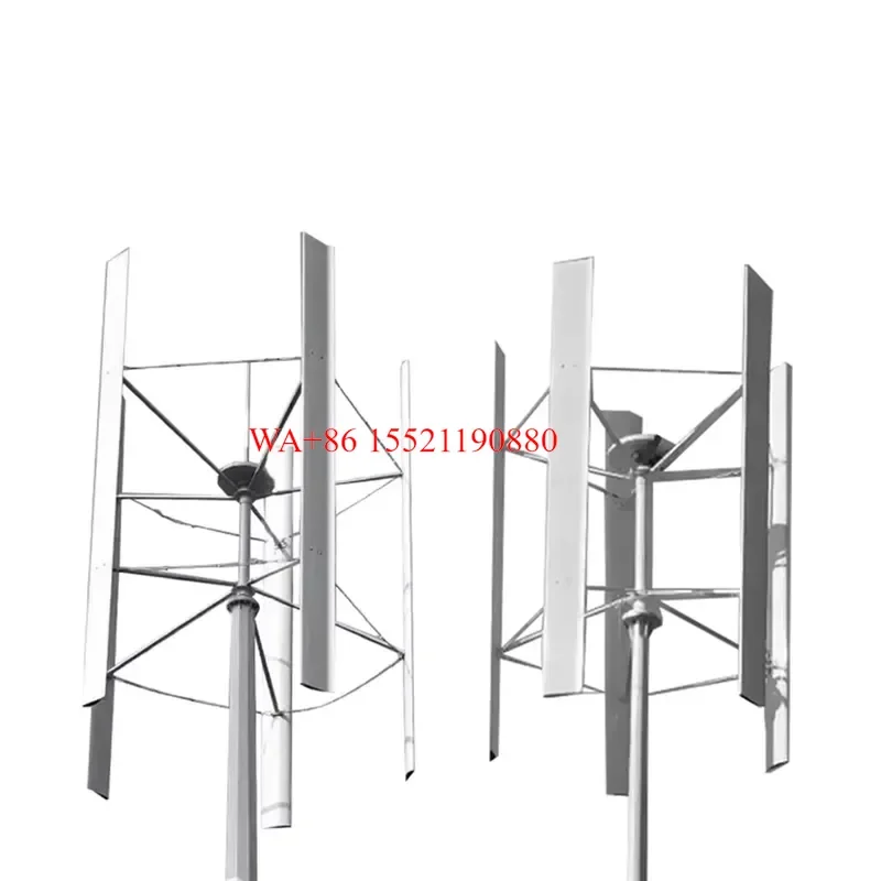 WMWMNU for 5kw Vertical Wind Turbine with Blades and Hubs Power Magnet Generator 10000W Solar Hybrid System for Homeowner