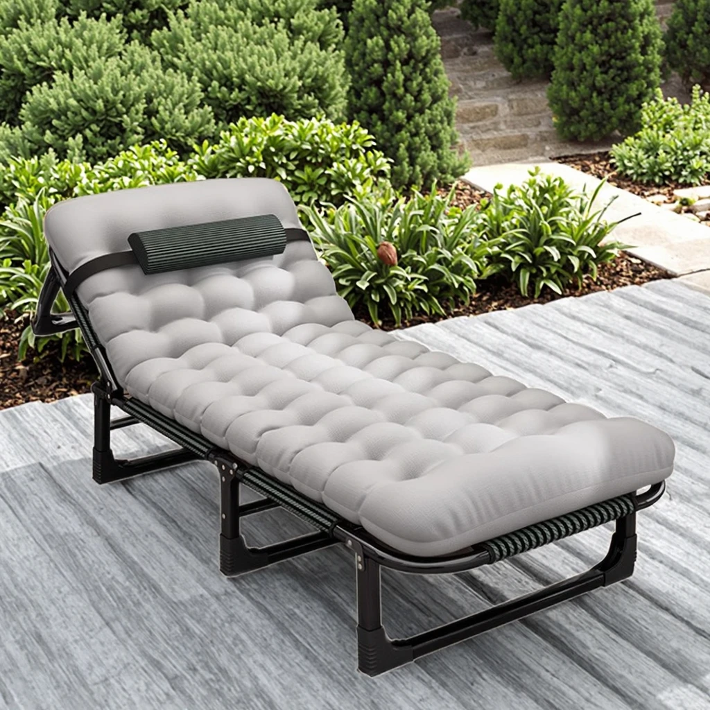 

Adjustable Metal Portable Sunbed Chair for Outdoor Garden Terrace Lawn Beach Patio Camping Hotel Bedroom Living Room Use