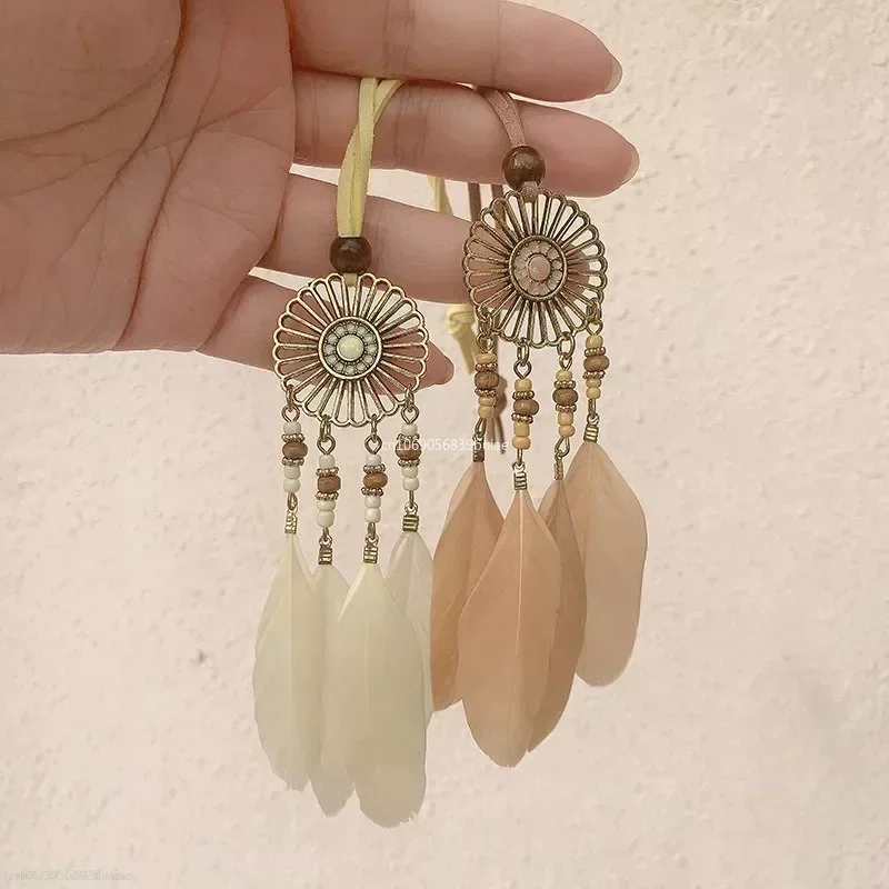 Mini Dream Catcher Handcraft Car Pendnat Feather Wind Chimes Girls Room Wall Hanging Home Decoration Keychain Birthday Gifts NEW