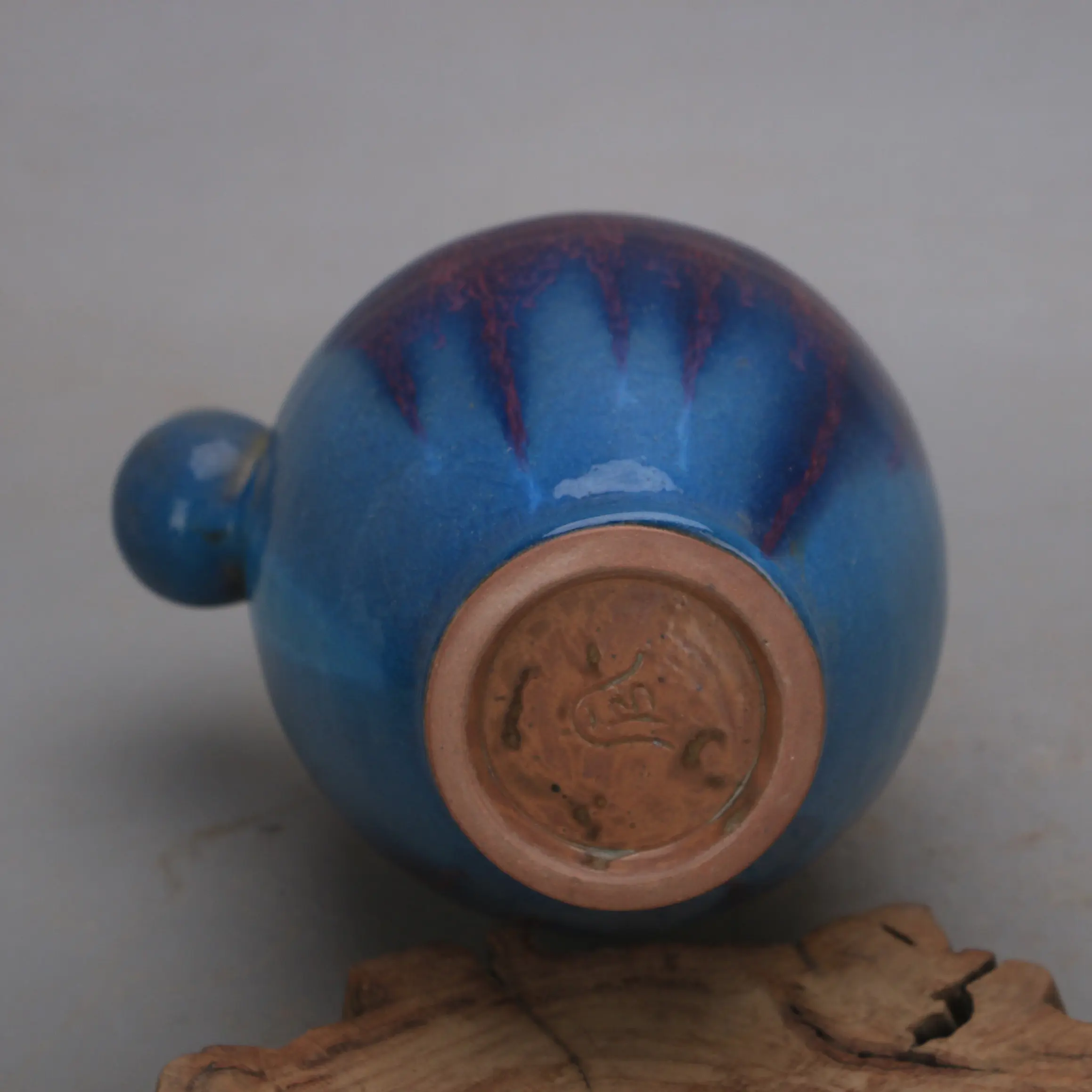 Song Jun Ware Blue Glaze Splashed Color Pure Vase Reproduction Porcelain Five Famous Kilns Home Decor Collectible