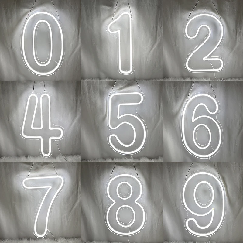 Number 0-9 Led Neon… - image