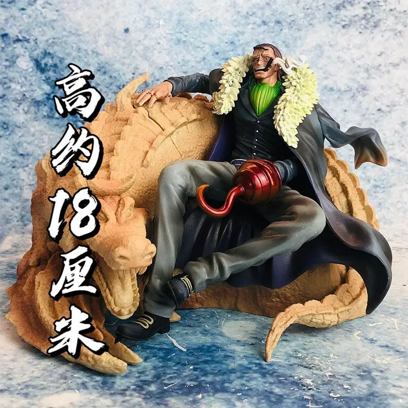 Figurine de Dessin Animé One Piece en PVC, Modèle de 18cm, GenerCrocodile, dérivdu Désert, Jouet d'Ornement, Statue, Collection de Cadeaux