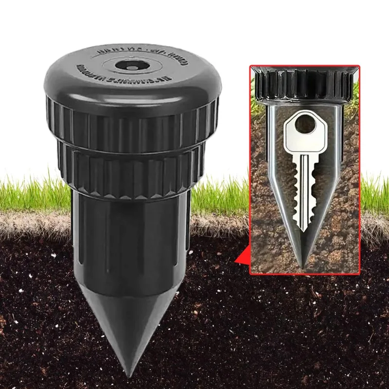 Fake Sprinkler Key Hider Waterproof Outdoor Hidden Key Safe Box Durable Plastic Garden Yard Lawn Storage HolderEmergencySpareKey