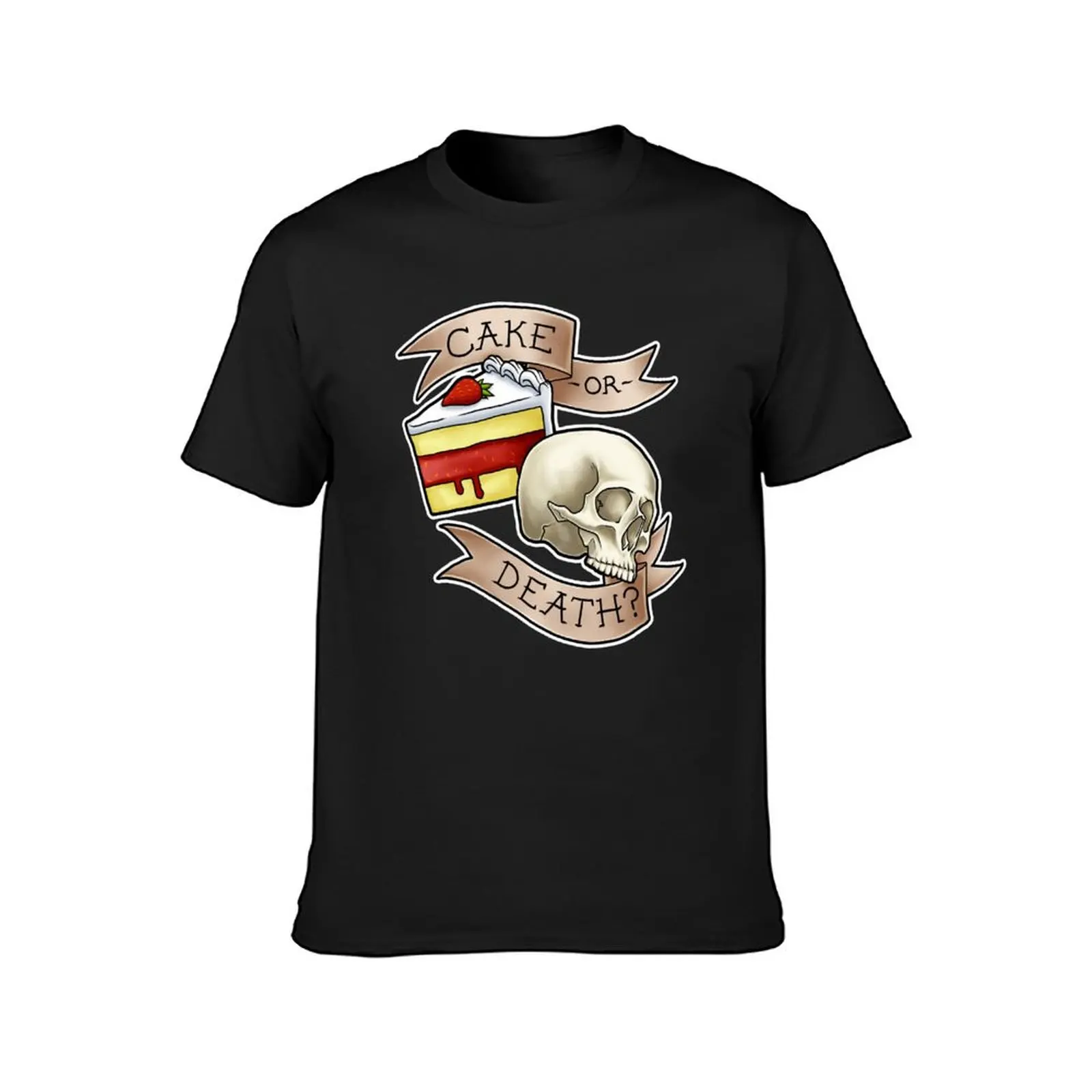 Cake or Death? T-Shirt vintage clothes graphics customs design your own Blouse men graphic t shirts