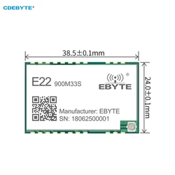 SX1262 33dBm LoRa Spread Spectrum Wireless Module 868/915MHz Long Distance 16KM CDEBYTE E22-900M33S SPI SMD IPEX/Stamp Hole