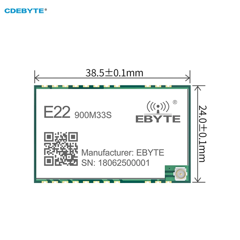 SX1262 33dBm LoRa Spread Spectrum Wireless Module 868/915MHz Long Distance 16KM CDEBYTE E22-900M33S SPI SMD IPEX/Stamp Hole