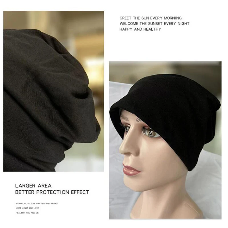 Silver Fiber Electromagnetic Wave Rfid Shielding Multicolor Emf Protection Hat Rf/microwave Protection Beanie Brain Protective