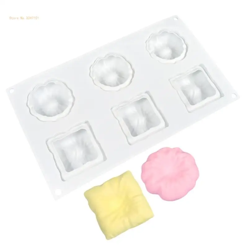 

Silicone Pillow Shaped French Mousse Cake Mold 6 Cavity Dessert Mold Baking Tool Dropship