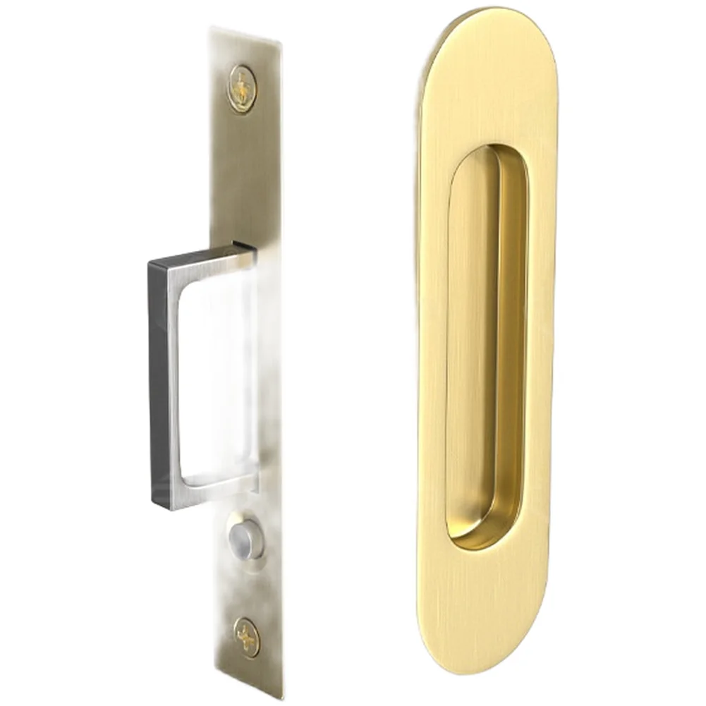 Recessed Built In Door for Sliding Doors with Concealed Flush Mount Design and Push Pull Mechanism Recessed Built
