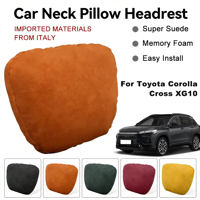 

Italy Suede Car Neck Rest Pillow For Toyota Corolla Cross XG10Seat Head Neck Support Cushion Auto Interior Accessories