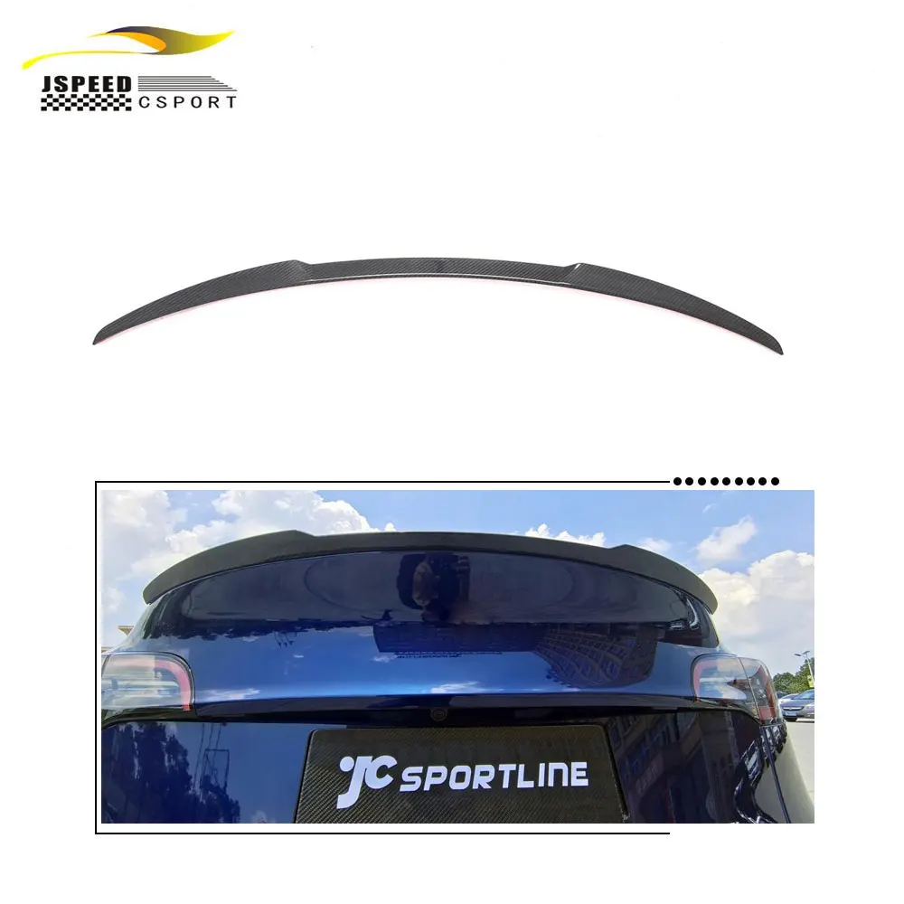 

Suitable for Carbon fiber rear spoiler, rear trunk spoiler, Tesla Y-type sport utility vehicle, 4-door, 2019-2021