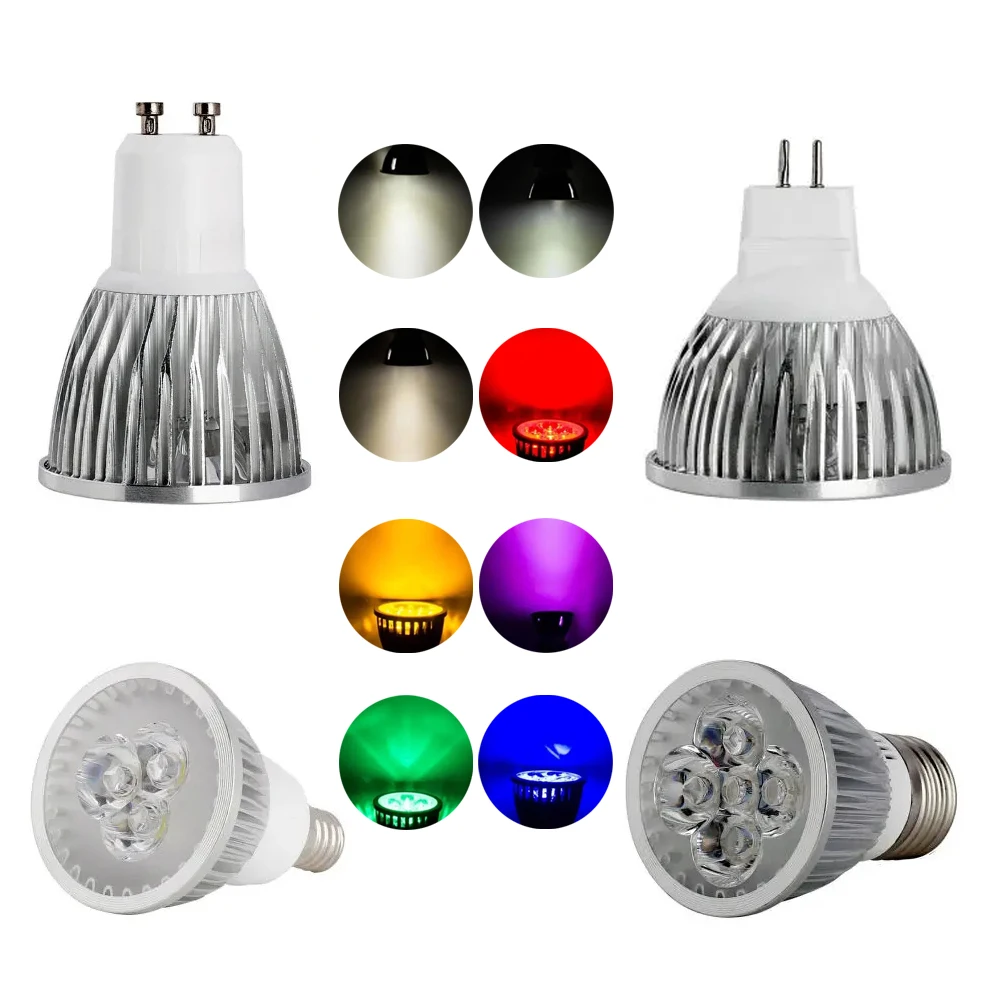 

Dimmable LED Spotlight GU10 MR16 E27 E14 LED Bulbs Super Bright Downlight 9W 12W 15W Colorful Lamps 220V DC12V For Home Office