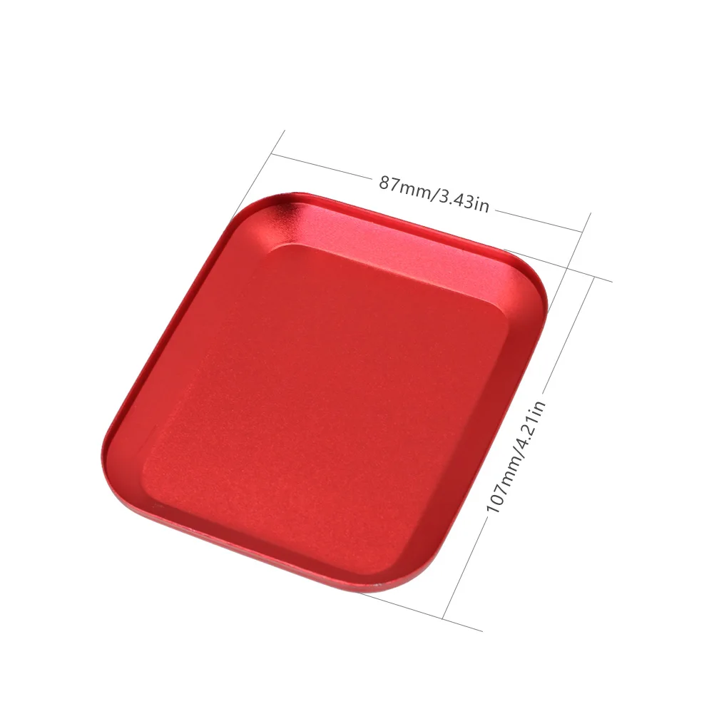 Bandeja de tornillo magnética de aleación de aluminio, herramienta de reparación de control remoto, placa para avión, coche, barco, oruga Axial SCX10 D90 D110, herramienta de reparación de modelo