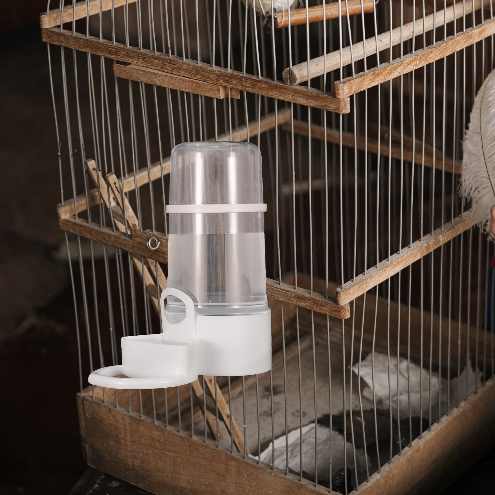 

2Pcs Automatic Bird Feeder Durable Plastic Anti-corrosion Parakeet Cage Accessories Household Multi-function Waterer Easy Use