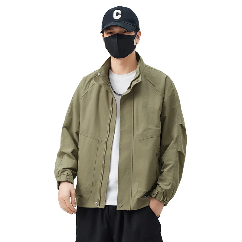 L-5XL100KG ربيع الخريف جديد الرجال معطف الشباب سترة غير رسمية متعددة الاستخدامات شعبية الوقوف طوق الأدوات العصرية الرجال معطف الستر #3