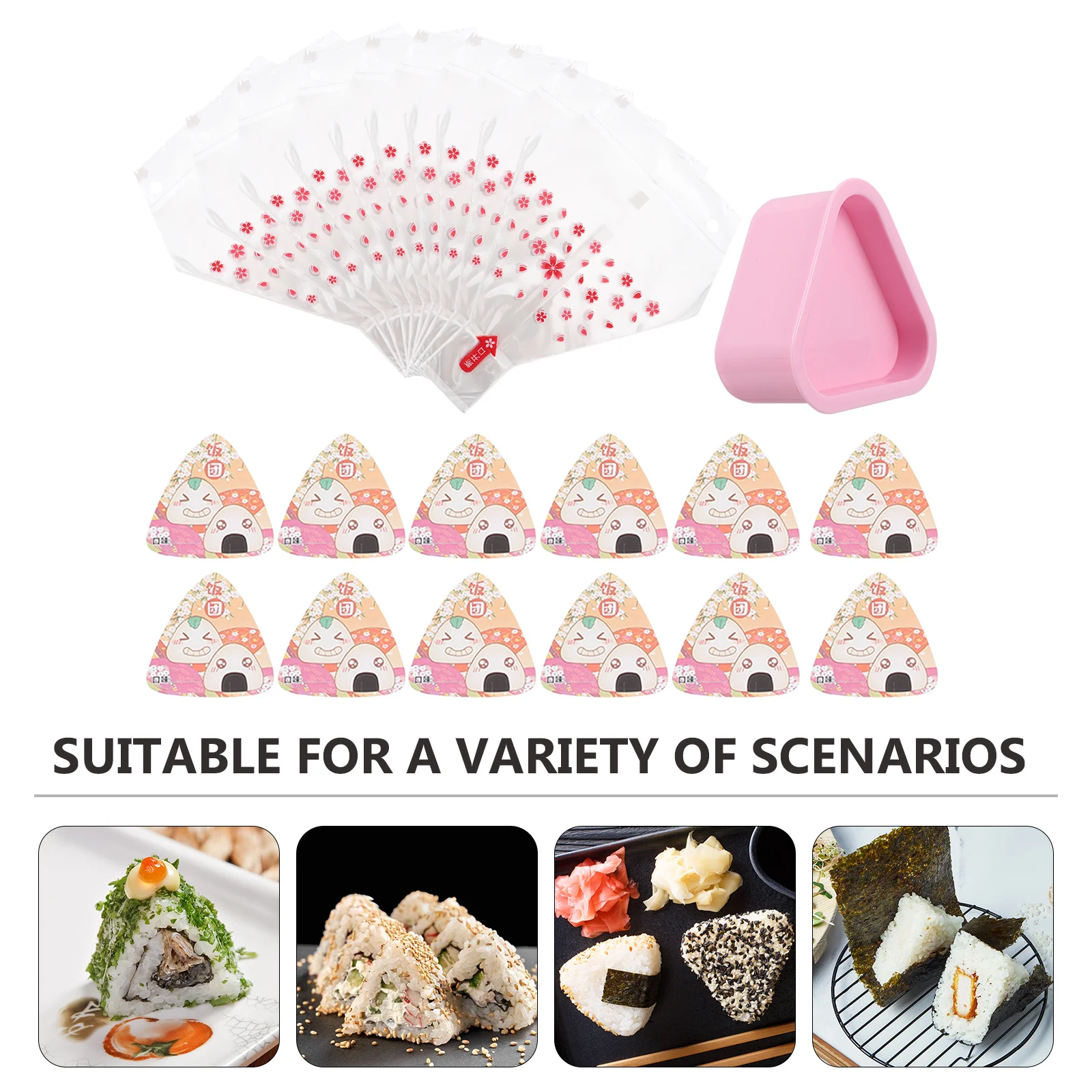 

1Set Rice Ball Mold Triangle Sushi Maker Assorted Color DIY Rice Balls Sushi Mold Press Kitchen Tool Baking Accessories