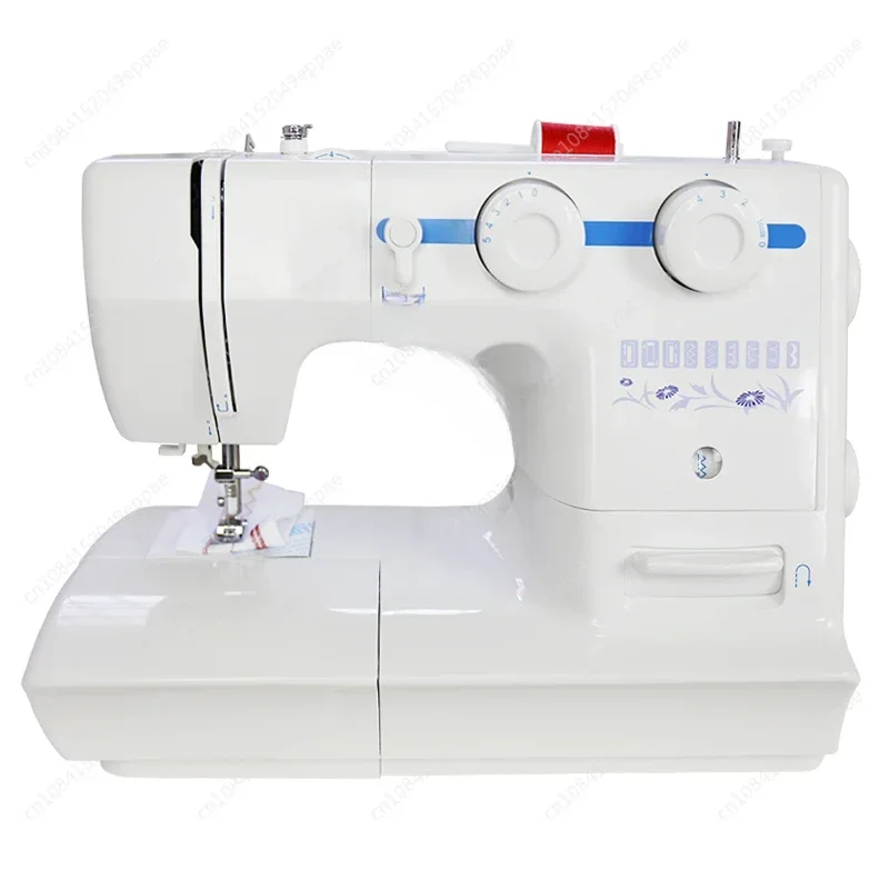 220V 60W Heavy Duty Sewing Machine 8 Built-in Stitches Metal Frame Twin Needle Multifunctional Electric Sewing Tools