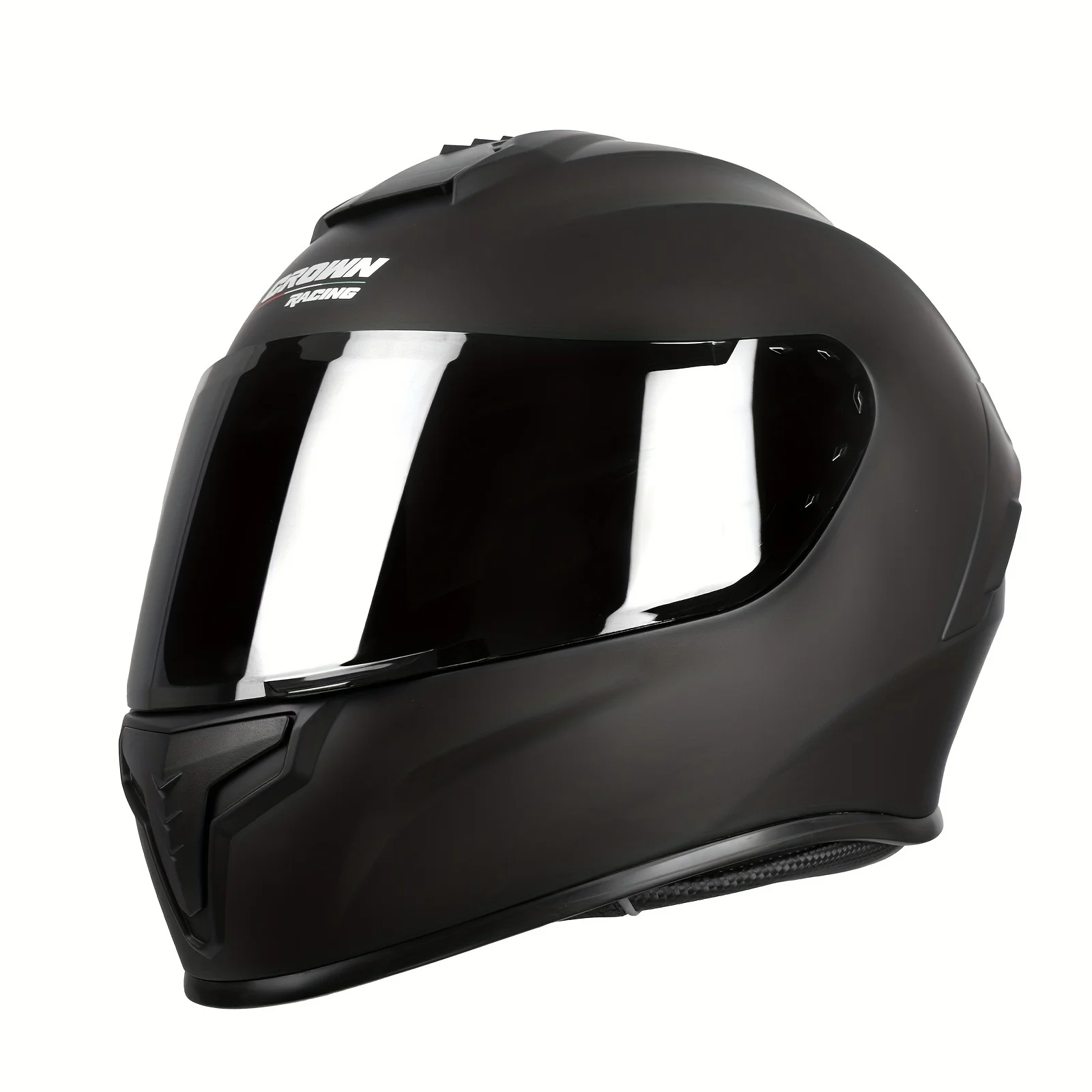 

CrownRacing Black Full Face Motorcycle Helmet