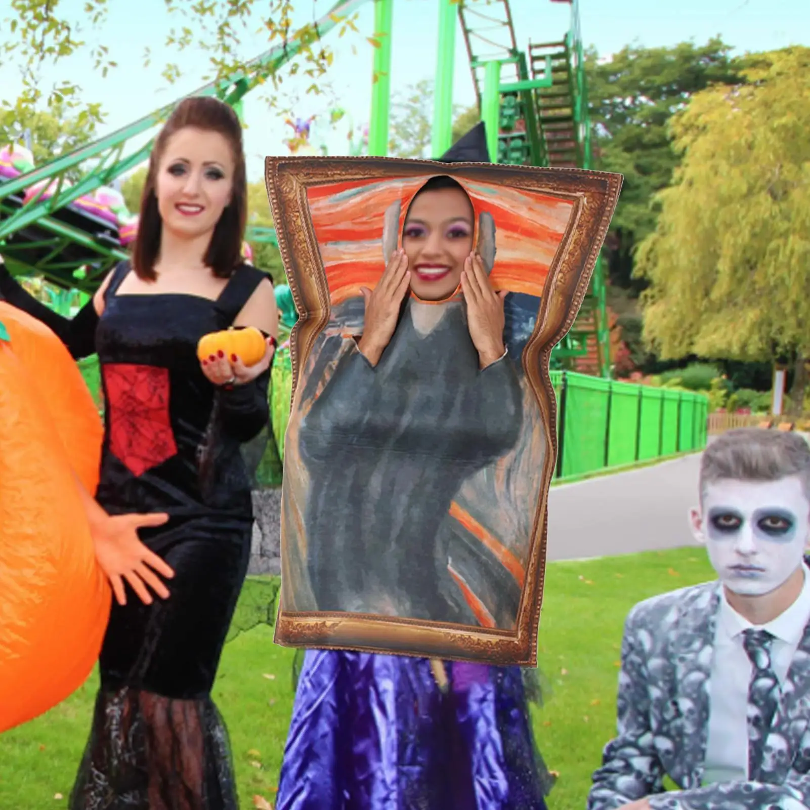 Famous Painting Costume Wearable Famous Painting Prank Clothing Halloween Party Costumes Funny Novelty Wearable Art Museum