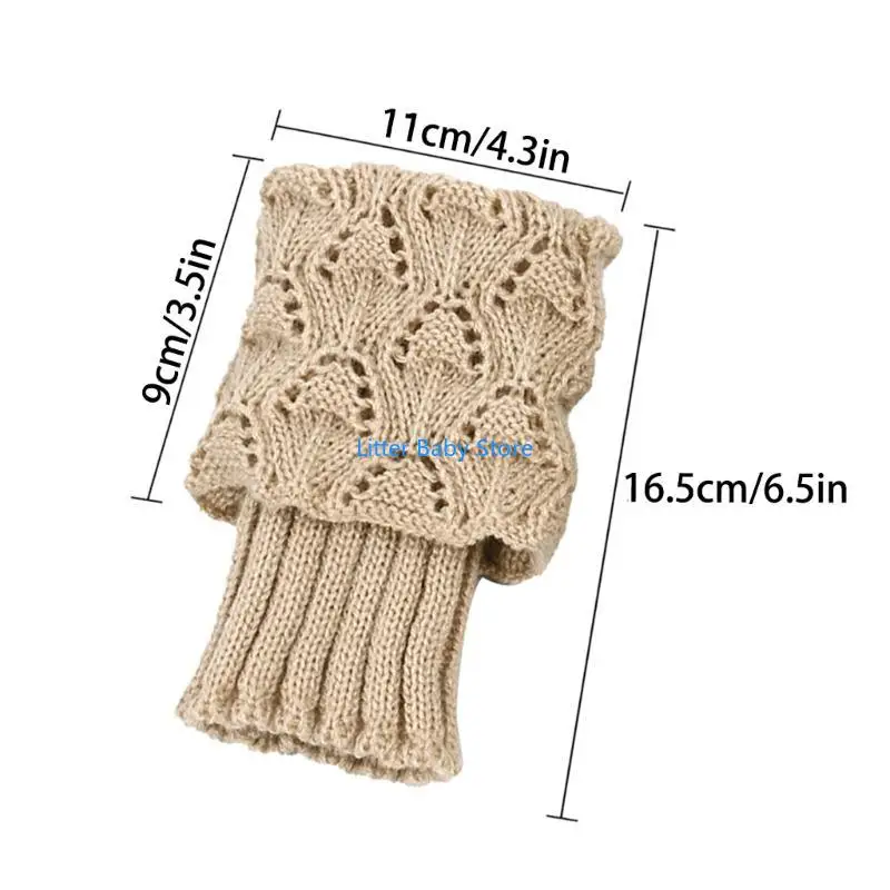 N80C Trendy Solid Color Leg Warmers Kids Comfortable Sock Sleeves Fashionable Knitted Leg Feet Cover for Various Occasion