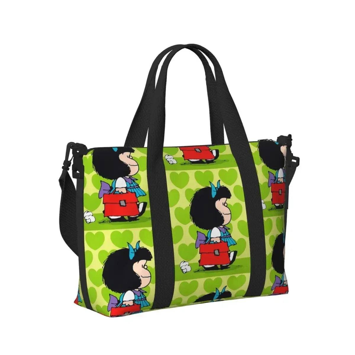 

M-Mafalda-S Anime Beach Travel Bag Large Capacity Tote Bags for Gym Yoga Women Shopping Duffle Shoulder Bag