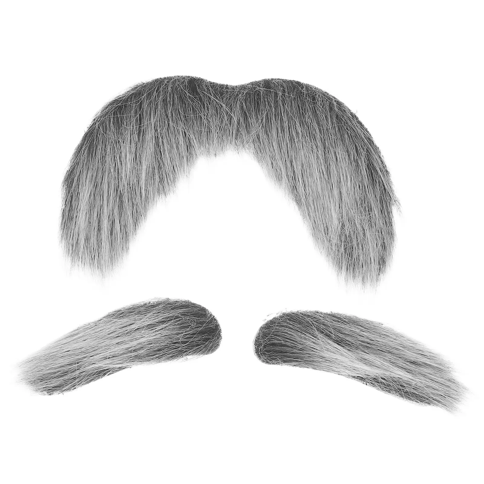 3Pcs Stick on Fake Beard Eyebrows Set Easy Apply Remove Halloween Cosplay Costume Accessories Men Funny Novelty Facial Hair