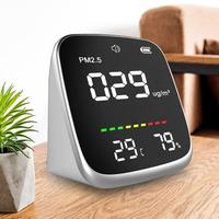 Air Monitor Indoor Portable Air Quality Meter with Warning Function PM2.5 Temperature and Humidity Measurement Tool Real-Time