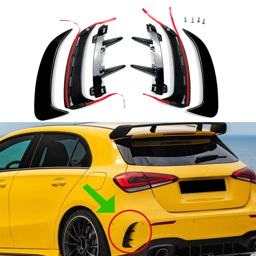 

A Pair Rear Bumper Trim Lip Spoiler For Mercedes Benz W177 AMG Line Hatchback A180 A200 A220 A160 A250 A35 2019