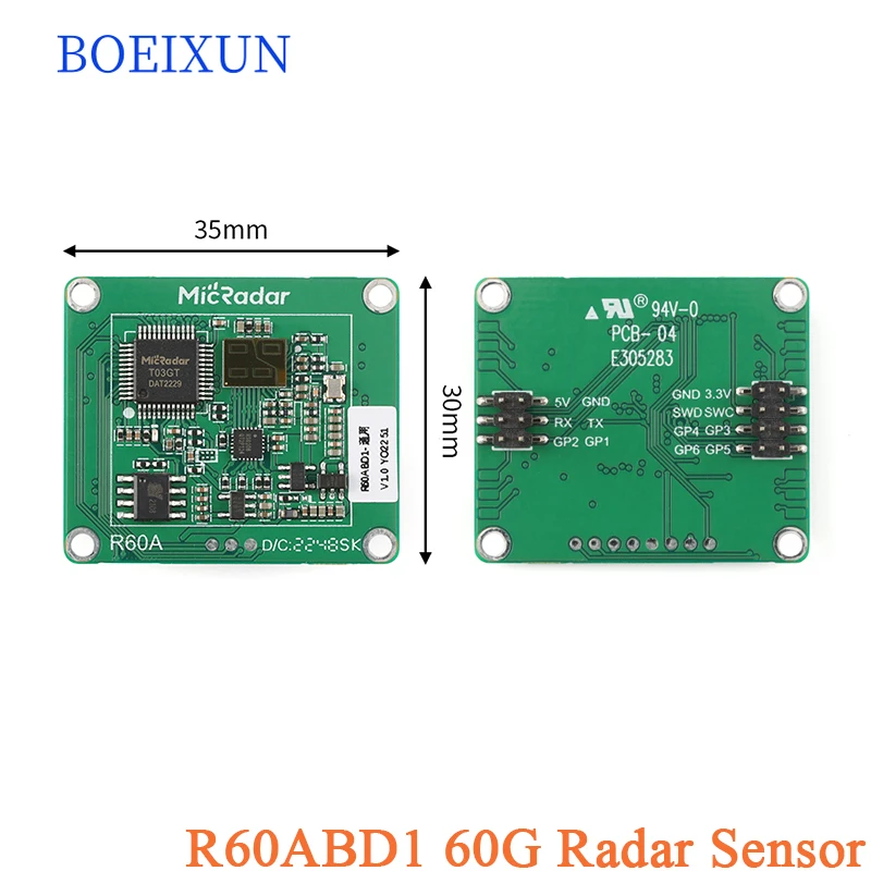 R60ABD1 60G Millimeter Wave Radar Breathing Heartbeat Sleep Monitoring Sensor Module