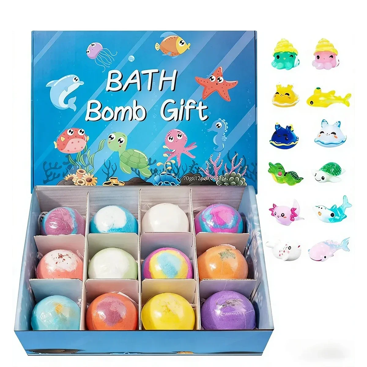 12pcs-bath-bombs-kids-bath-gift-ocean-bath-ball-with-hidden-toys-sea-salt-flower-fruit-scented-bubble-ball-foot-bath-set