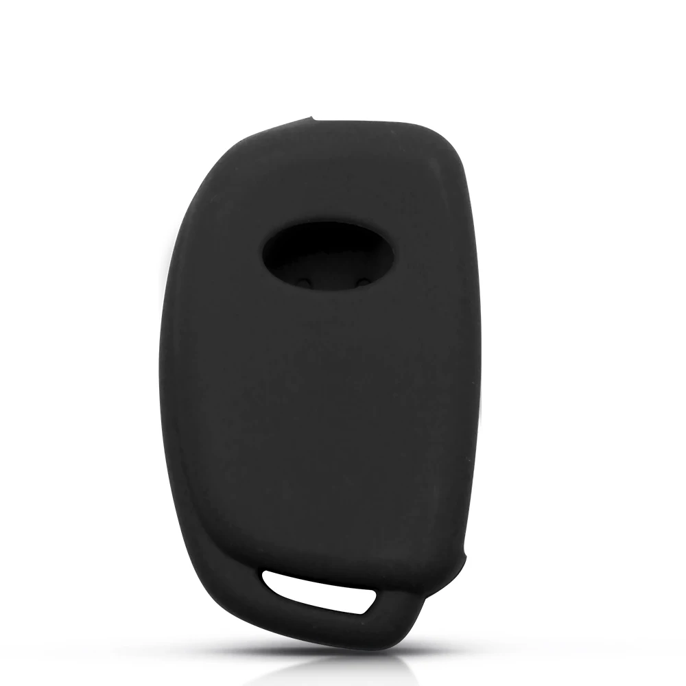 KEYYOU NEW For Hyundai Creta I20 Tucson Elantra Santa fe 2016 2017 2018 Keyless Fob Shell Skin Protector Silicone Key Case